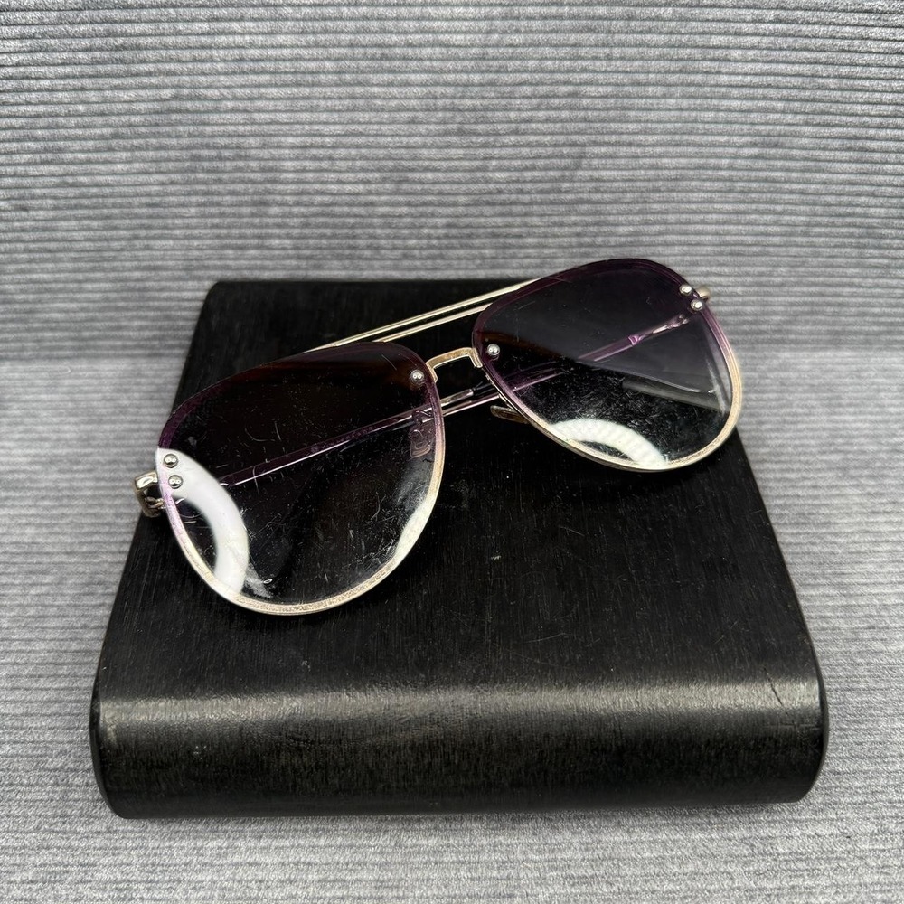 VIVIENFANG Oversized Aviator Sunglasses Gold Tone Metal Frame Gradient Lens Y2K - Picture 10 of 11